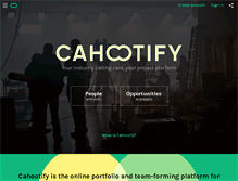 Tablet Screenshot of cahootify.com